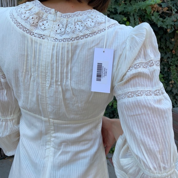 Sold Reformation Cecille Dress || Cream - Picture 6 of 16